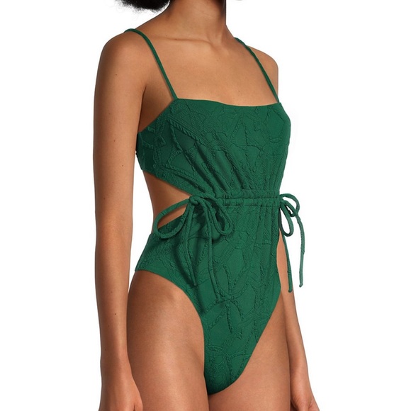 Agua by Agua Bendita Alegria Cut-Out Jacquard One Piece Swimsuit - Picture 5 of 8